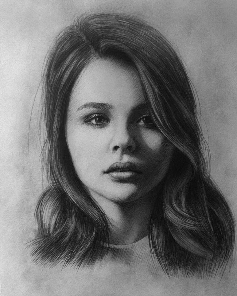 Realistic drawing style